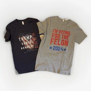 Graphic Tee Bundle Womens Size Small Medium Trump Vance Kennedy Memorabilia